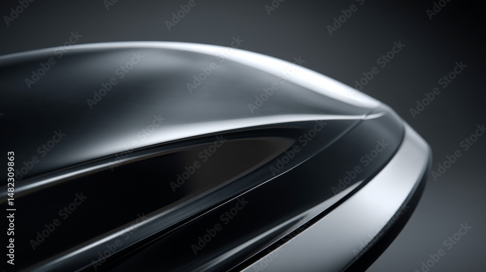 Poster Sleek and modern design of a high-tech gadget showcasing smooth curves and reflections.