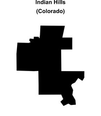 Indian Hills (Colorado) blank outline map