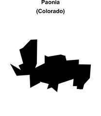 Paonia (Colorado) blank outline map