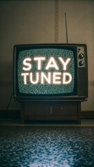 Stay Tuned Banner &ndash; Futuristic Teaser Design with Bold Modern Typography	