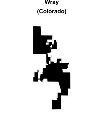 Wray (Colorado) blank outline map