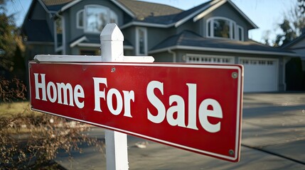 A "Sold Home For Sale" sign and house.  