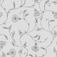 seamless lace floral ornament, vector illustration	