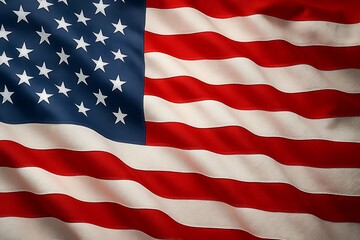 Obraz premium Close-up of American Flag - Symbol of National Pride