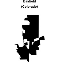 Bayfield (Colorado) blank outline map