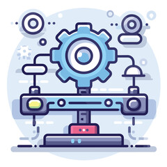 2D solution web icon in line style  Icons, Flat lay Icon