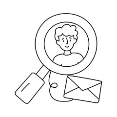 Research vector outline illustrations. EPS 10 file