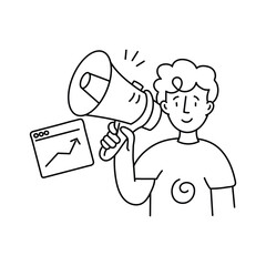 Business marketing vector outline illustrations. EPS 10 file