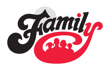 childhood color image colors cut out design element family reunion hand lettering handwriting horizontal icon symbol illustration logo no people symbol text togetherness typescript vector