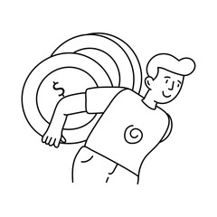 Dollars vector outline illustrations. EPS 10 file