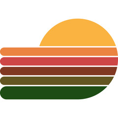 Retro Sunset Stripes