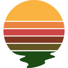 Retro Sunset Stripes