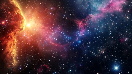 Night sky with stars and nebula. Elements of this image furnished