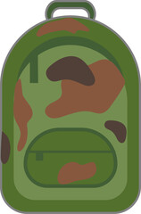 Illustration of Camouflage Backpack