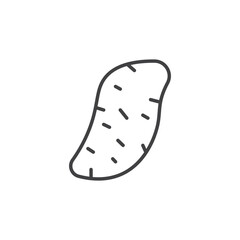 Sweet potato vector Icon in trendy flat style isolated on white background