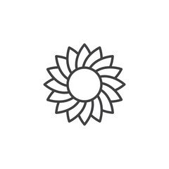 Sunflower vector Icon in trendy flat style isolated on white background