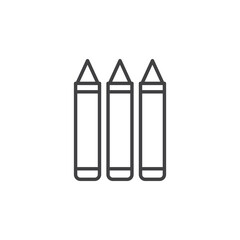 Crayon vector Icon in trendy flat style isolated on white background