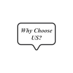 Why us vector Icon in trendy flat style isolated on white background