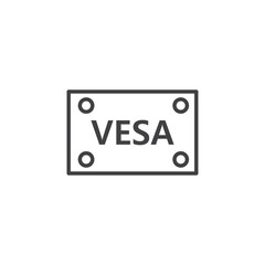 Vesa vector Icon in trendy flat style isolated on white background