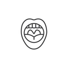 Obraz premium Tonsillitis vector Icon in trendy flat style isolated on white background
