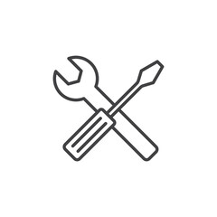 Tools vector Icon in trendy flat style isolated on white background