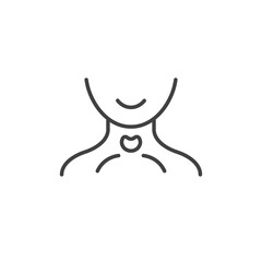Thyroid vector Icon in trendy flat style isolated on white background