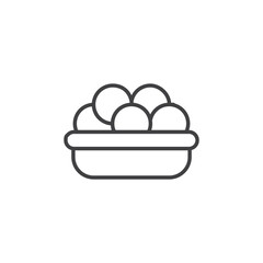 Takoyaki vector Icon in trendy flat style isolated on white background
