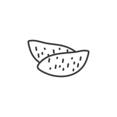 Sweet potato vector Icon in trendy flat style isolated on white background