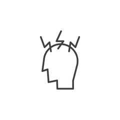 Stress vector Icon in trendy flat style isolated on white background