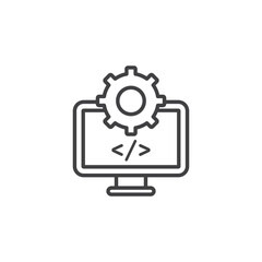 Software Engineering vector Icon in trendy flat style isolated on white background