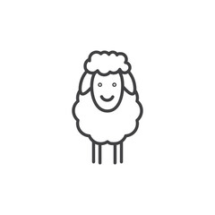 Sheep vector Icon in trendy flat style isolated on white background