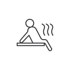 Sauna vector Icon in trendy flat style isolated on white background