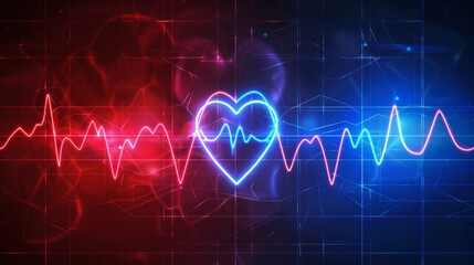 The background includes healthcare line, minimalistic style