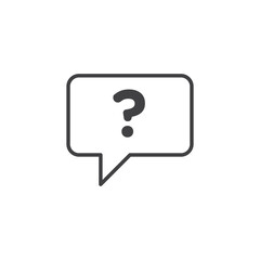 Question vector Icon in trendy flat style isolated on white background