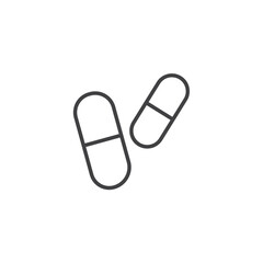 Pills vector Icon in trendy flat style isolated on white background
