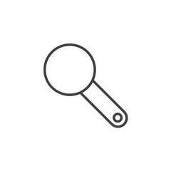 Magnifying glass vector Icon in trendy flat style isolated on white background
