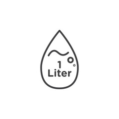 Liter vector Icon in trendy flat style isolated on white background