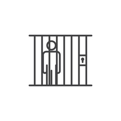 Jail vector Icon in trendy flat style isolated on white background