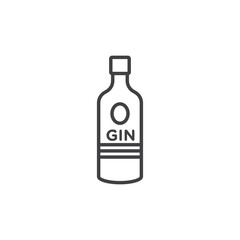 Gin vector Icon in trendy flat style isolated on white background