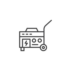 Obraz premium Generator vector Icon in trendy flat style isolated on white background