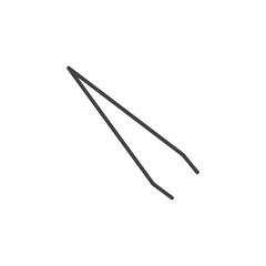Eyebrow tweezers vector Icon in trendy flat style isolated on white background