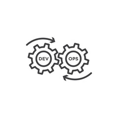DEVOPS vector Icon in trendy flat style isolated on white background
