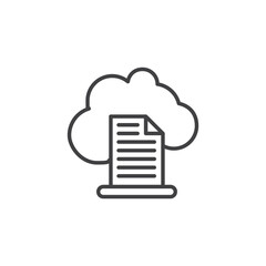 Cloud computing vector Icon in trendy flat style isolated on white background