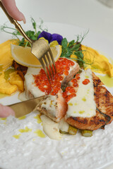 Restaurant-style lobster with lemon garnish