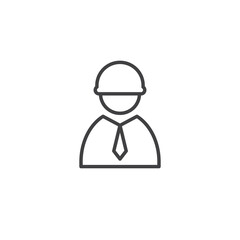 Civil Engineer vector Icon in trendy flat style isolated on white background