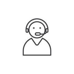 Callcenter vector Icon in trendy flat style isolated on white background