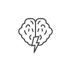 Brainstorm vector Icon in trendy flat style isolated on white background