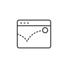 Bounce rate vector Icon in trendy flat style isolated on white background