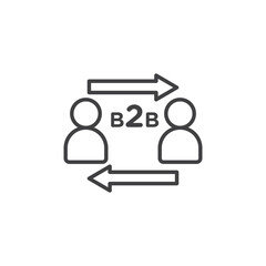 B2B vector Icon in trendy flat style isolated on white background