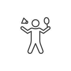 Badminton vector Icon in trendy flat style isolated on white background